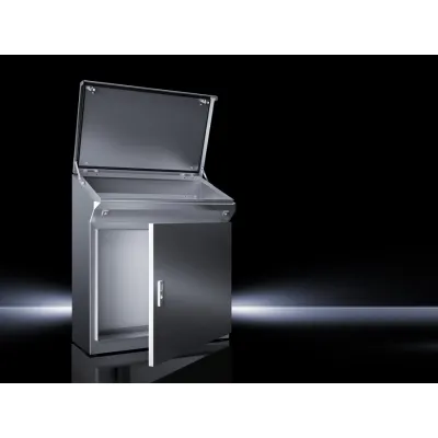 RITTAL Standpult TP 2683.600 | Edelstahl 1.4301 | 960x600x400 mm | IP55 | 1-türig | pulverbeschichtet | Montageplatte