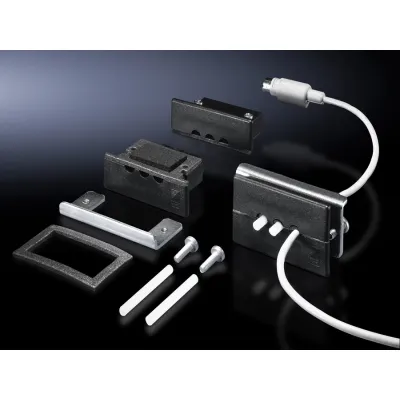 Rittal Steckerdurchführung SZ 2400.500 | für 3 Kabel 4-6mm | Bohrungsdurchmesser 6mm | offen | schwarz RAL 9005