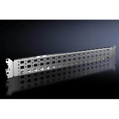 Rittal System-Chassis VX 8617.130 | Montageschiene 23x64mm | für Montageebene Gehäuse 600x600mm | Zink RAL9006 | 4 Stück