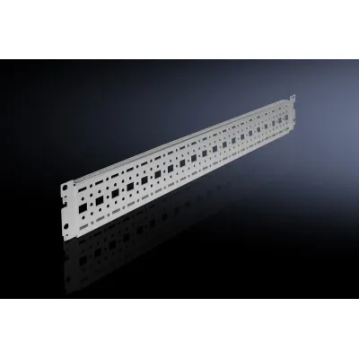 Rittal System-Chassis TS 8612.160 | Tragschiene für Schrankbau 600mm horizontal | Stahl verzinkt | 5 Lochreihen | Silber