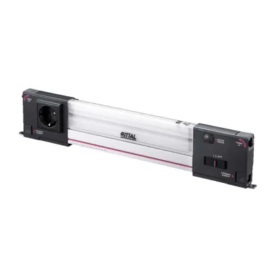 Rittal Systemleuchte LED SZ 2500.310 | 1200 Lumen | 13W | 437 mm | 100-240V | Bewegungsmelder & Steckdose