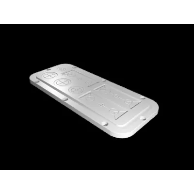 RITTAL Kunststoff-Flanschplatte SZ 2562.200 | Einführungsflansch AX | 339x149 mm | modular | unbehandelt | grau