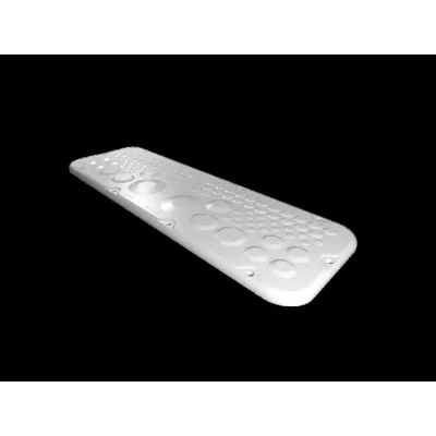 Rittal SZ Kunststoff-Flanschplatte 2563.300 | Membranflansch AX Größe 3 | 447x149 mm | Kunststoff | Grau