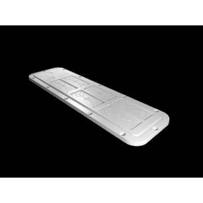 RITTAL SZ Kunststoff-Flanschplatte 2564.200 | modular | für AX | 534x149 mm | Membran | unbehandelt | 80 Öffnungen