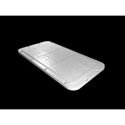 Rittal SZ Kunststoff-Flanschplatte AX 2567.200 | Einführungsflansch | 436x221 mm | modular | gerade | Membran