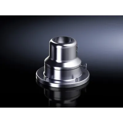 Rittal Tragarm-Befestigung CP 6663.400 | drehbar 350° | Befestigungsflansch | Edelstahl | Wand- & Bodenmontage