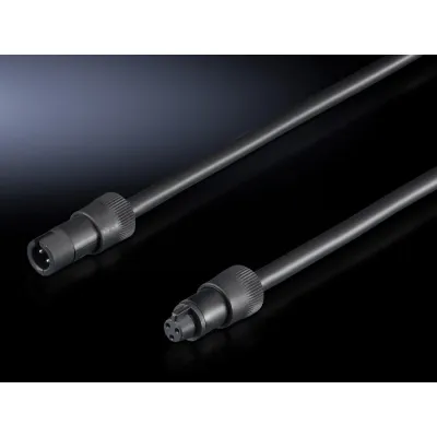 Rittal Verbindungsleitung LED SZ 4315.830 | 600mm | 2-polig | 1,5 mm² | PVC | schwarz | Systemleuchte Kompakt