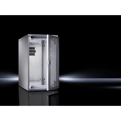 Rittal Netzwerkgehäuse VerticalBox 5HE DK 7501.000 | 19 Zoll Wandgehäuse | 300x550x600 mm | Stahl | grau RAL 7035