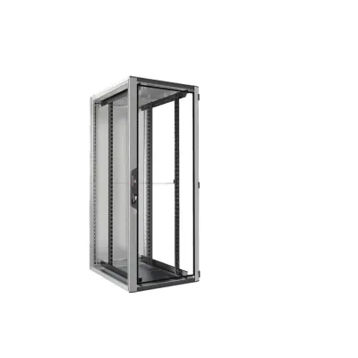 RITTAL Netzwerkschrank VX IT 5309.136 | 42HE | 800x2000x1000mm | IP55 | Front-Aluminium-Sichttür | Stahl | RAL7035 Grau