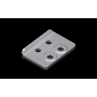 Rittal VX Sockel-Adapter 8660.130 | für Doppel-Lenkrolle | Stahlblech | VE4 | Aluminium