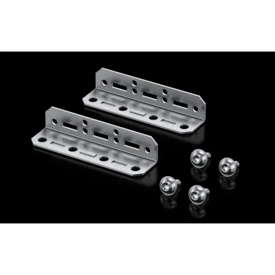 Rittal VX Sockel-Ausbauwinkel 8660.400 | Montagewinkel für Sockel-Blenden H 100/200 mm | Stahl | Aluminium | VE=2