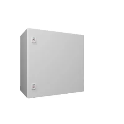 RITTAL Wandgehäuse AX IT 7643.350 | 19-Zoll Netzwerkschrank | 12HE | 600x600x350mm | Stahl | grau RAL7035
