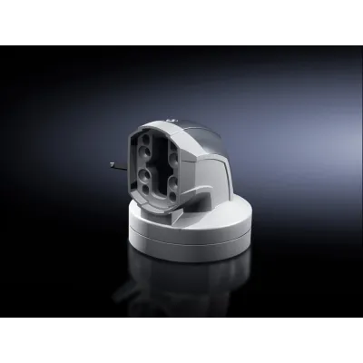 Rittal Winkelkupplung CP 6206.380 | Tragarm-Komponente System 60 | 90° drehbar | Ø 130 mm | Metall grau RAL7035