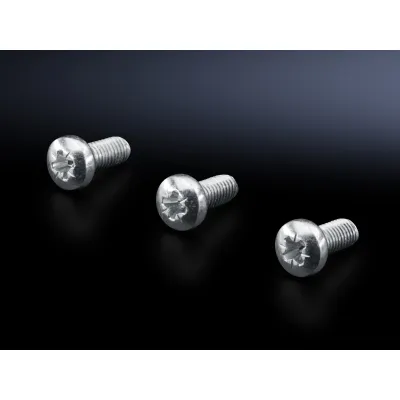 Rittal Linsenkopfschrauben SZ 2489.000 | M5x12 mm | Kreuzschlitz Phillips | gewindeformend | Stahl verzinkt | VE 500