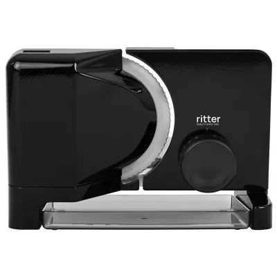 Ritter Allesschneider E 16 | elektrisch | Wellenschliffmesser 170 mm | Schnittstärke 20 mm | Eco-Motor 65 W | schwarz