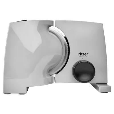 Ritter Allesschneider Nova 1 518.013 | Metall | Wellenschliffmesser Ø170mm | Schnittstärke 20mm | 65W Eco-Motor | Grau