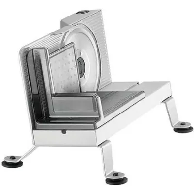 Ritter Allesschneider libero 3 | Elektrisch | Vollmetall | Wellenschliffmesser 17 cm | 65W Eco-Motor | Silber