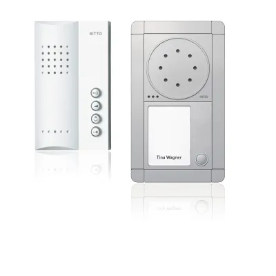 Ritto Audio-Türsprechanlage Komplettset RGE1891320 | Einfamilienhaus | Bus-System | Freisprechfunktion | silber/weiß