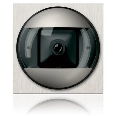 Ritto Kameramodul 1816220 | Farb-Videomodul für Acero Edelstahl-Türstation | PAL | mechanisch einstellbar | Silber