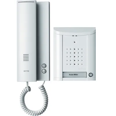 Ritto Türsprechanlage Audio Komplettpaket 1841170 | TwinBus System | 1-Familienhaus | beleuchtete Klingeltaste | weiß