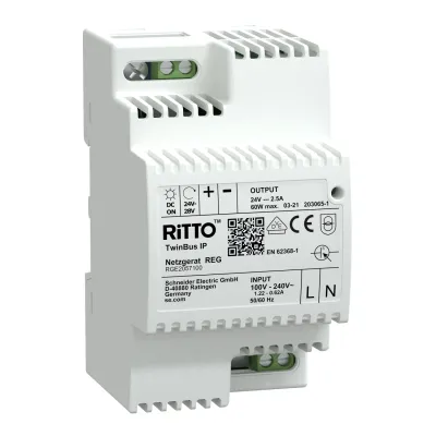 RITTO Netzgerät TwinBus IP RGE2057100 | 24V DC 60W | 2-Draht | DIN-Schiene | 3 TE | IP20 | grau