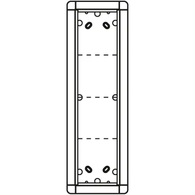 RITTO Rahmen-Türstation 1883420 | Aufputz 4-fach | 133x423x37 mm | Stahl | Portier AP-Rahmen | silber