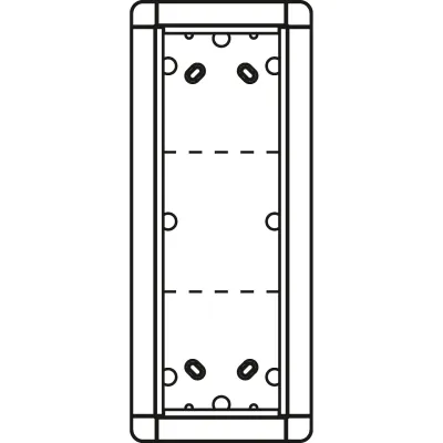 Ritto Portier Aufputzrahmen 1883370 | Türstation Rahmen 3-fach | Aluminium | 133x326x37mm | weiß