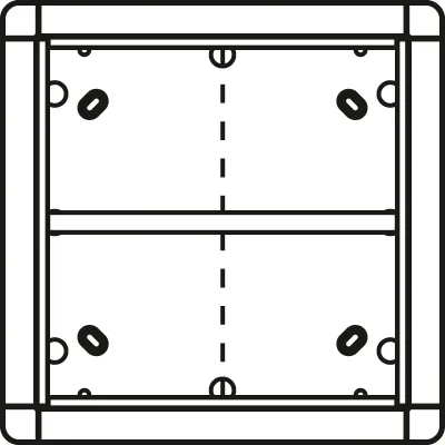 Ritto Portier Rahmen AP 4fach 1883570 | Aufputzrahmen Türstation modular | 230x230x37 mm | Aluminium | Weiß