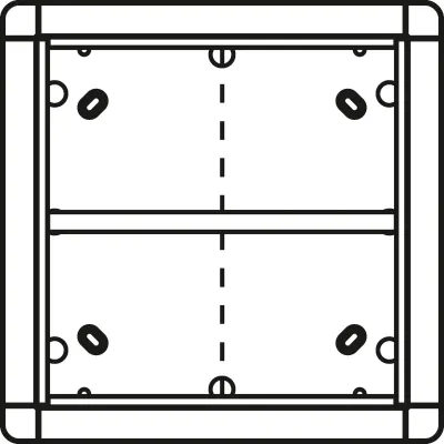 Ritto Portier Rahmen AP 4fach 1883570 | Aufputzrahmen Türstation modular | 230x230x37 mm | Aluminium | Weiß