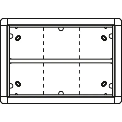 Ritto Rahmen-Türstation 1883670 | Aufputzrahmen Portier 6-fach | Aluminium | 326x230x37 mm | weiß