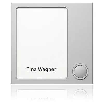 Ritto Portier Tastenmodul 1875120 | TwinBus Klingeltaster 1-fach | LED beleuchtet | Namensschild | Silber