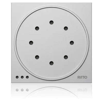 Ritto Portier Türsprechmodul 1875920 | TwinBus Sprechmodul | wetterfest | modular | Einbau | Kunststoff | silber