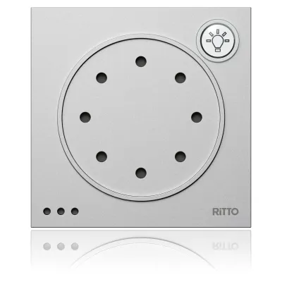 Ritto Portier Türsprechmodul 1876020 | TwinBus Türstation | Lichttaste | wetterfest | regelbare Lautstärke | silber
