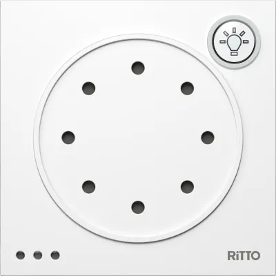Ritto Portier Türsprechmodul 1876070 TwinBus | Einbau Sprechmodul mit Lichttaste | wetterfest | weiß