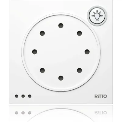 Ritto Portier Türsprechmodul 1876070 TwinBus | Einbau Sprechmodul mit Lichttaste | wetterfest | weiß