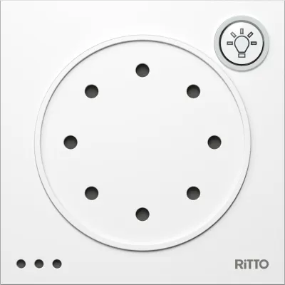 Ritto Portier Türsprechmodul 1876070 TwinBus | Einbau Sprechmodul mit Lichttaste | wetterfest | weiß