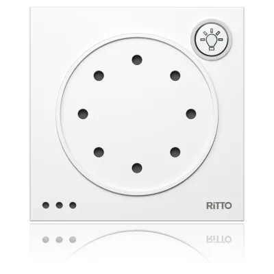 Ritto Portier Türsprechmodul 1876070 TwinBus | Einbau Sprechmodul mit Lichttaste | wetterfest | weiß