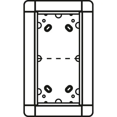 Ritto Portier UP-Rahmen 1881220 | Rahmen Unterputz Türstation 2-fach | Aluminium | 141x239x7 mm | silber