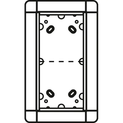 Ritto Portier UP-Rahmen 1881220 | Rahmen Unterputz Türstation 2-fach | Aluminium | 141x239x7 mm | silber
