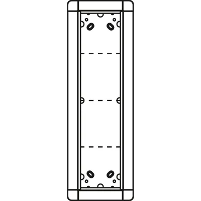 RITTO Rahmen-Türstation 1881420 | Unterputz 4-fach | Stahl | 141x431x57 mm | modular erweiterbar | silber
