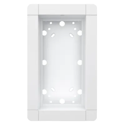 Ritto Portier Unterputzrahmen 1881270 | 2-fach Türstation Rahmen | Aluminium | 141x239x7 mm | UP-Kasten | weiß
