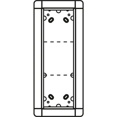 Ritto Portier Unterputz-Rahmen 1881370 | 3-fach Modulrahmen | Aluminium | 141x335x7 mm | vertikal & horizontal | weiß