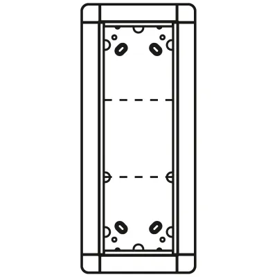 Ritto Portier Unterputz-Rahmen 1881370 | 3-fach Modulrahmen | Aluminium | 141x335x7 mm | vertikal & horizontal | weiß
