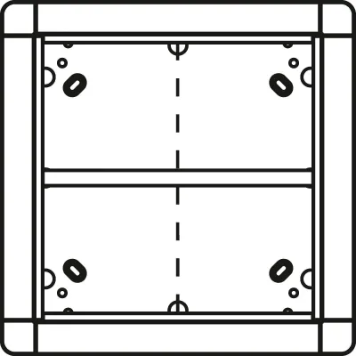 Ritto Portier Rahmen-Türstation 1881570 | UP-Montage | 4-fach | 239x239 mm | Aluminium | nur 7 mm Aufbauhöhe | weiß