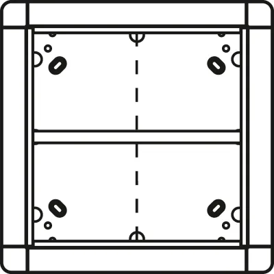 Ritto Portier Rahmen-Türstation 1881570 | UP-Montage | 4-fach | 239x239 mm | Aluminium | nur 7 mm Aufbauhöhe | weiß