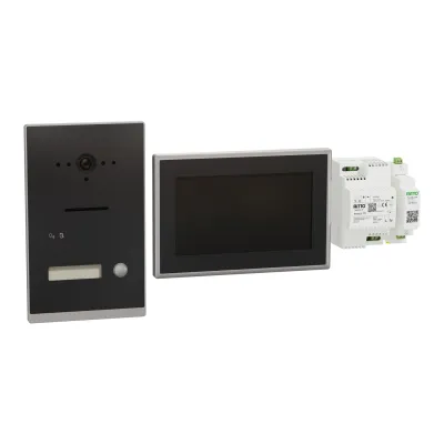 Ritto Video-Türsprechanlage Set RGE2094150 | TwinBus IP | 7 Zoll Touchscreen | WLAN App-Anbindung | anthrazitgrau