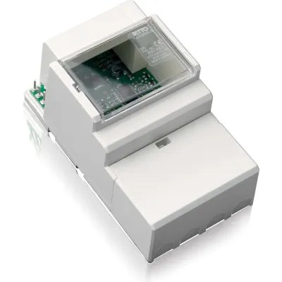 Ritto TwinBus REG Schaltgerät 1498101 | Bus-Schaltaktor, Zeitschalter, Fernschalter | 10A 250V, DIN, 4TE, Weiß