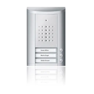 Ritto Entravox 1840320 Türstation TwinBus | 3 Klingeltasten | Aufputz | Metall | LED | silber