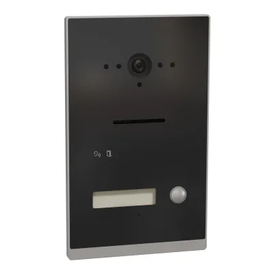 RITTO Türstation RGE2015130 | Video Türsprechanlage HD | TwinBus IP | 1 Klingel | 120° Kamera | IP55 | Anthrazit