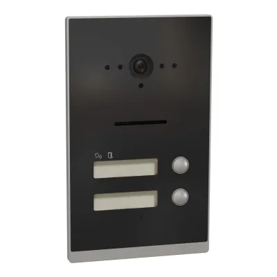 RITTO Türstation RGE2015230 | TwinBus IP | Video Klingelanlage 2-Familienhaus | Unterputz | IP55 | anthrazit/silber